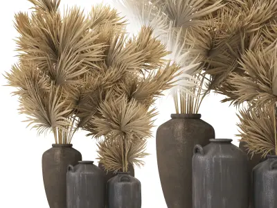 Set of Clay Vases 3D model