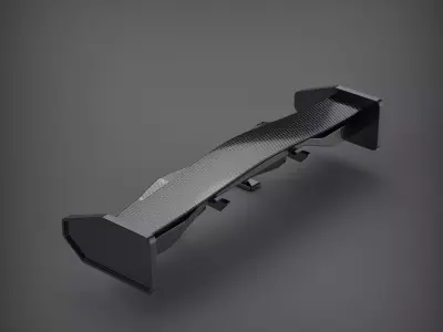 Spoiler tuning carbon industrial mechanical 3D model