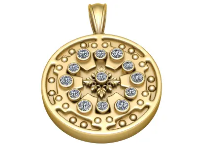  GOLD DESIGN CHARM PANDANT 3D PRINTABLE MODAL  3D print model