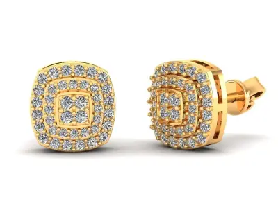 Women Diamond Earrings 3D print model 82