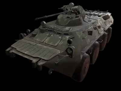 btr 80a Low-poly 3D model