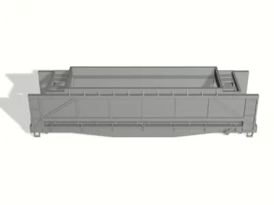 HO Southern Railway 50-Ton Crosstie Car Pack 3D print model