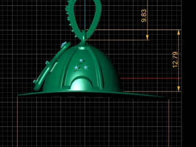 ED7 HAT STYLE PENDANT 3D PRINTABLE MODEL  3D print model