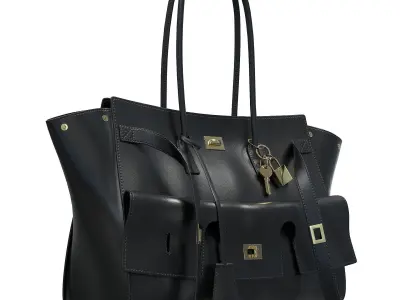 Balenciaga Bel Air Carry All Bag Low-poly 3D model