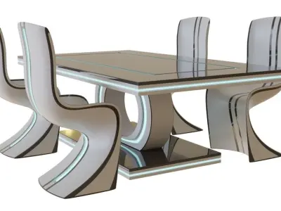 Scifi Chair Futuristic Interior Decoration  Low-poly 3D model