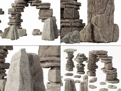 Stone rock desert constraction n1 3D model