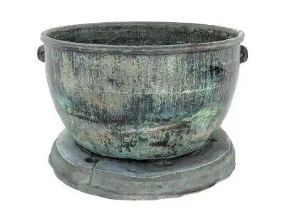 Ancient Steel Cauldron Low-poly 3D model