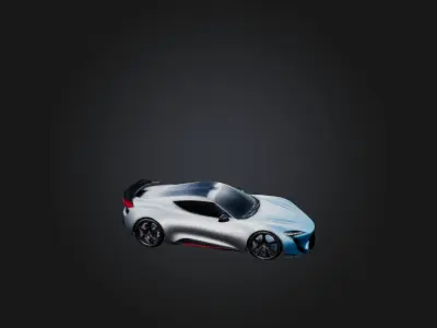 sports car  Low-poly 3D model