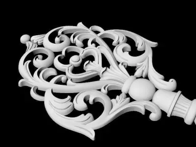Central decor ornament for furniture 3D model 486