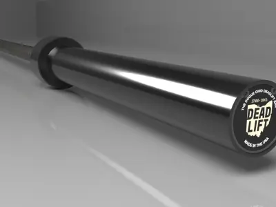 Powerlifting Barbell Deadlift Bar - Real Life Measurements 3D model