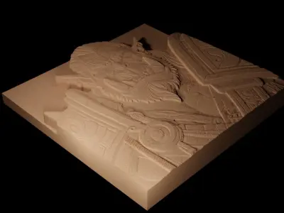 Orc CNC 3d Print High Relief Sand Casting 3D print model