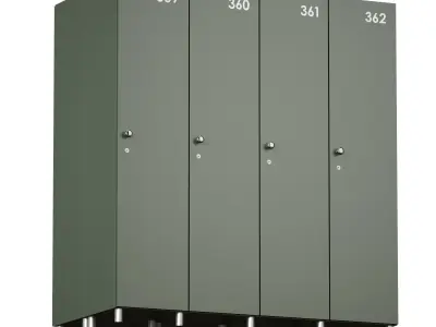Lockers for sports locker rooms 3D model