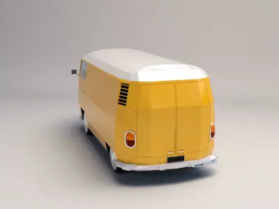 Low Poly Transporter Van 01 Low-poly 3D model