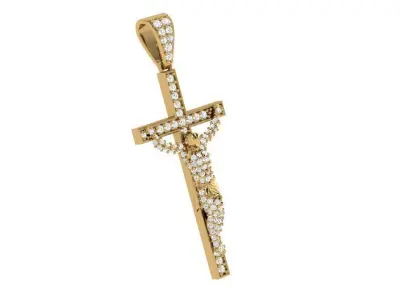 Jesus Christ Diamond Pendant 4048 3D print model