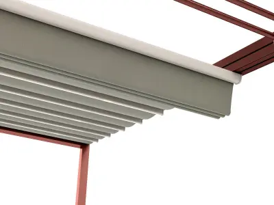Motorized Pergola 3 antique copper matte 3D model