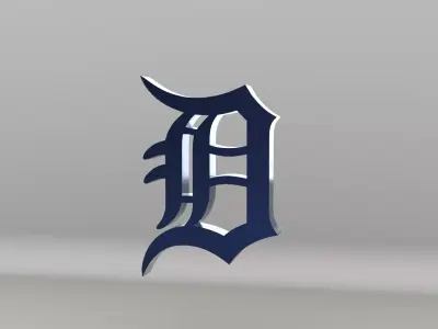 MLB Detroit Tigers V2 Team Logo 3D model