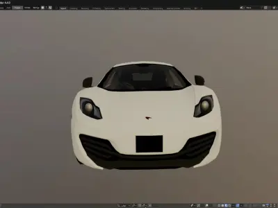 car McLaren 12c Low-poly 3D model