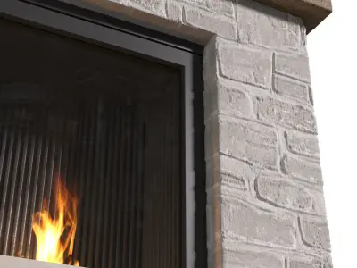 Provence style Fireplace Rustic Farmhouse Fireplace 3D model