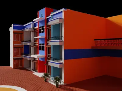 Gokuldham Society 3D model