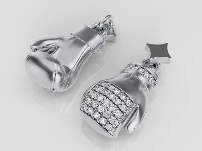 Boxing gloves pendant  3D print model