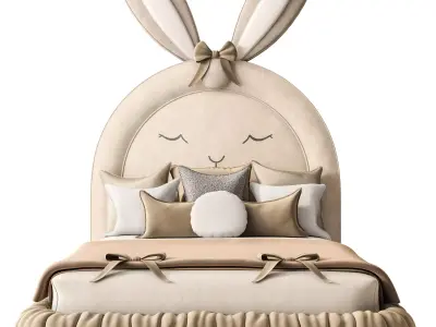 Designer baby cot Rabbit ears 3D model