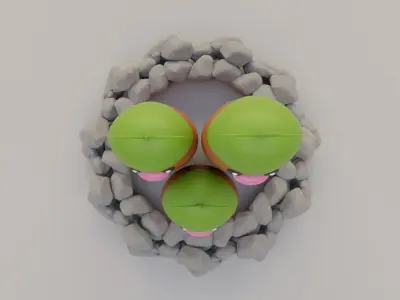 Diglett pokemon 3D model for 3D print 3D print model