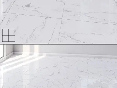 DrCG Black and White Marble Tile 97 3D model