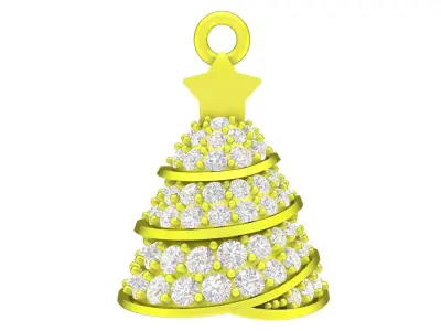 A7952 Diamond Noel Tree Pendant 3D Model 3D print model