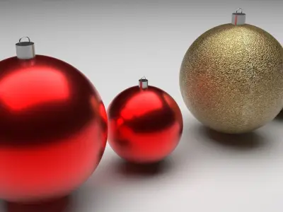 Christmas Balls Set 3D model