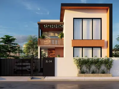 Modern Two-Story House 3D model