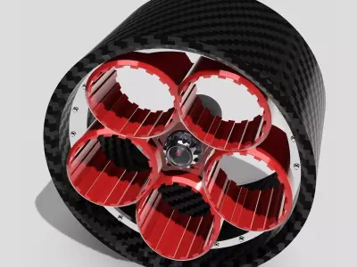 20inch 5 Speed Concave Wheels with Centrelock 2x Offsets 3D print model