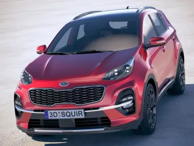 Kia Sportage with interior 2019 3D model