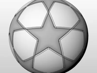 Champions League Soccer Ball 3D model