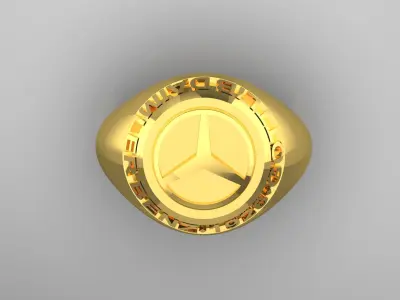 Luxury man ring Mercedes-Benz design model mr0041 3D print model