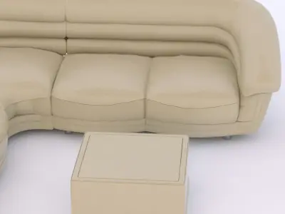 modern corner sofa 3D model purchase