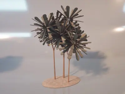 Conceptual shrub S1Bv7 Low-poly 3D model