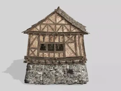 Thatch Hut House 09 For Games and Films 3D Model Low-poly 3D model