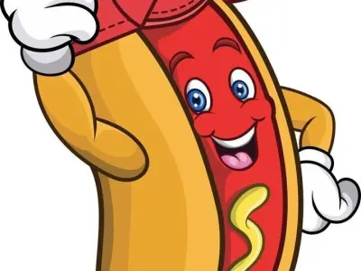 3D Low poly CARTOON lovely hotdog truck Low-poly 3D model