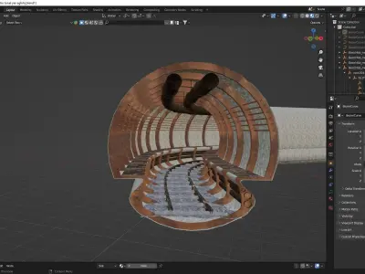 metro 2033 style tunnels 3D model
