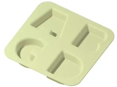 Premium Alphabetical Dinner Plate 3D print model