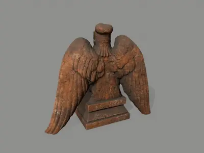 Angel Statue Low-poly 3D model