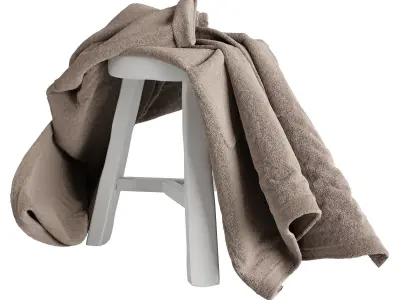 Bathrobe Hanging Set 03 3D model