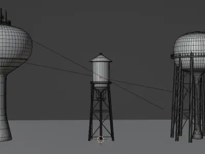 Water Tower Pack 1 3D model