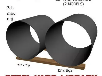 22in Thin Wall Pipe 3D model