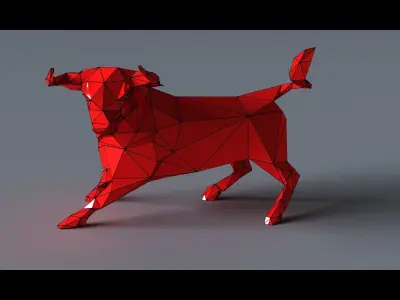 red bull lowpoly 3D print model Low-poly 3D model
