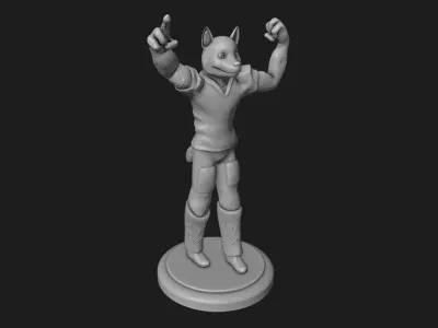 Husky Football Mascot 3D print model