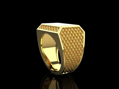 Signet ring model 1020 3D print model