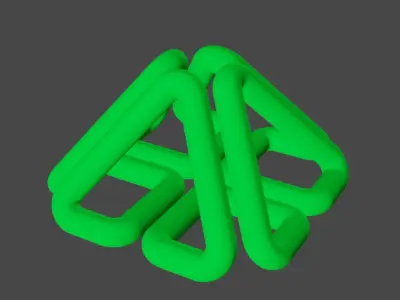 Interesting 3D printable one line object Free 3D print model