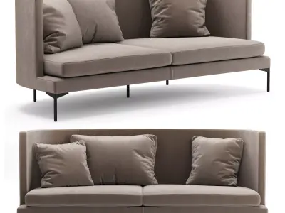 Living Divani sofa Clan 2seats 3D model