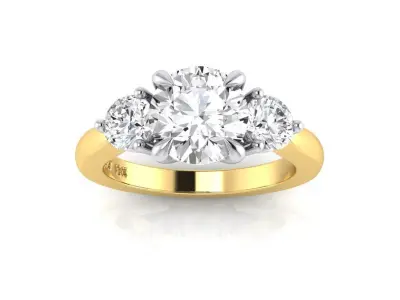 Trinity Style Engagement Ring 3D print model